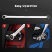 10pcs Wrench Spanner Set Metric Ratchet 72 Tooth Gear Double Ring Cr-V Steel Hand Ratcheting Tool Kit