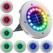 4 packs Solar Lights Outdoor with 16 LEDs Garden Yard Lawn Walkway Driveway (Multi-Color)