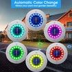 4 packs Solar Lights Outdoor with 16 LEDs Garden Yard Lawn Walkway Driveway (Multi-Color)