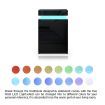 Black Modern Nightstand Bedside Tables 3 Drawers High Gloss Front RGB LED