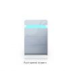 White Modern Nightstand Bedside Tables 3 Drawers High Gloss Front RGB LED