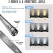 LED Neck Reading Light, Book Light for Reading in Bed, 3 Colors, 6 Brightness Levels, Bendable Arms, Rechargeable, Long Lasting, Perfect for Reading, Knitting, Camping,