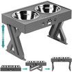 Elevated Dog Bowls Adjustable Raised Dog Bowl with 2 Stainless Steel 1.5L Dog Food Bowls