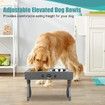 Elevated Dog Bowls Adjustable Raised Dog Bowl with 2 Stainless Steel 1.5L Dog Food Bowls