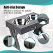 Elevated Dog Bowls Adjustable Raised Dog Bowl with 2 Stainless Steel 1.5L Dog Food Bowls
