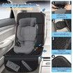 EPE Cushion Car Seat Protector Mat , Large Waterproof 600D Fabric Child Baby Pet Seat Protector with Storage Pockets for SUV, Sedan, Truck, Leather and Fabric Car Seat