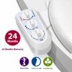 Self Cleaning Hot and Cold Water Bidet - Dual Nozzle (Male & Female) - Non-Electric Mechanical Bidet Toilet Attachment - With Temperature 12 Mo (BHCW01)
