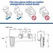 Self Cleaning Hot and Cold Water Bidet - Dual Nozzle (Male & Female) - Non-Electric Mechanical Bidet Toilet Attachment - With Temperature 12 Mo (BHCW01)