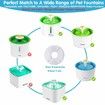 PET Fountain Replacement Filter-12Pcs, Pet Water Fountain Filters, Activated Carbon Replacement Filter for 54oz/1.6L Automatic Pet Fountain Cat Water Fountain Dog Water Dispenser