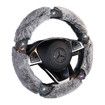 Furry Wool Bling Diamond Rhinestone Steering Wheel Cover DARK Gray