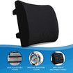 Comfort Lumbar Support Pillow for Office Chair - Pure Memory Foam Back Cushion for Car (Black)