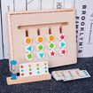 NEW Four Colors Wooden Game Montessori Toys Brain Puzzle Early Education Children's Toys Montessori For Children Matching Game Memory