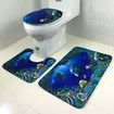 3Pcs 3D sea world Print Bathroom Rug Set Funny Door Floor Mat 50x80