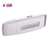 G3 Rechargeable USB Flash Drive / Voice Recorder - White (4GB)