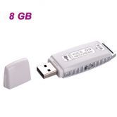 G3 Rechargeable USB Flash Drive / Voice Recorder - White (8GB)