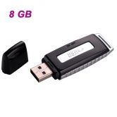 G3 Rechargeable USB Flash Drive / Voice Recorder - Black (8GB)