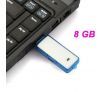 V01 Mini U Disk Digital Voice Recorder Key Chain - Blue (8GB)