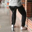 Portable Seat Folding Stool Adults Adjustable 5 Gear Suitable for People of Different Heights, Stick Seat Lightweight Portable Stool, Easy to Carry, Anytime, Anywhere! (Black)
