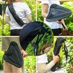 Portable Seat Folding Stool Adults Adjustable 5 Gear Suitable for People of Different Heights, Stick Seat Lightweight Portable Stool, Easy to Carry, Anytime, Anywhere! (Black)