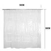 Quick Dry Mesh Pockets Waterproof PEVA Shower Curtain or Liner, Bath / Shower Organizer, Clear, 180cm x 180cm