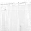 Quick Dry Mesh Pockets Waterproof PEVA Shower Curtain or Liner, Bath / Shower Organizer, Clear, 180cm x 180cm