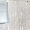 Quick Dry Mesh Pockets Waterproof PEVA Shower Curtain or Liner, Bath / Shower Organizer, Clear, 180cm x 180cm