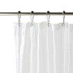Quick Dry Mesh Pockets Waterproof PEVA Shower Curtain or Liner, Bath / Shower Organizer, Clear, 180cm x 180cm