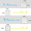 Quick Dry Mesh Pockets Waterproof PEVA Shower Curtain or Liner, Bath / Shower Organizer, Clear, 180cm x 180cm