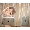 Quick Dry Mesh Pockets Waterproof PEVA Shower Curtain or Liner, Bath / Shower Organizer, Clear, 180cm x 180cm