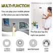 Quick Dry Mesh Pockets Waterproof PEVA Shower Curtain or Liner, Bath / Shower Organizer, Clear, 180cm x 180cm
