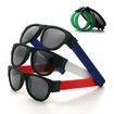 Fancy Slap Wristband Men Polarized Sunglasses Women's Foldable Wrist Roll Bracelet 2021 Trend Foldablen Square Sunglasses 4pcs