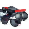 Fancy Slap Wristband Men Polarized Sunglasses Women's Foldable Wrist Roll Bracelet 2021 Trend Foldablen Square Sunglasses 4pcs
