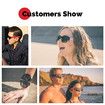 Fancy Slap Wristband Men Polarized Sunglasses Women's Foldable Wrist Roll Bracelet 2021 Trend Foldablen Square Sunglasses 4pcs