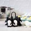 Egguins 3-in-1 Cook, Store and Serve Egg Holder, Penguin-Shaped Boiled Egg Cooker for Making Soft or Hard Boiled Eggs, Holds 6 Eggs for Easy Cooking and Fridge Storage