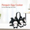 Egguins 3-in-1 Cook, Store and Serve Egg Holder, Penguin-Shaped Boiled Egg Cooker for Making Soft or Hard Boiled Eggs, Holds 6 Eggs for Easy Cooking and Fridge Storage