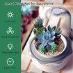 Succulent Pots with LED Grow Light,Smart Succulent Planters with Timer and Ventilation System,Small Indoor Plant Pots with Drainage Hole