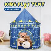 Castle Play Tent for Boys Girls Night-Sky Kids Play House Star Moon - Blue