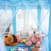 Kids Princess Castle Play Tent Hexagon Play House Indoor Outdoor with Star Lights - Blue