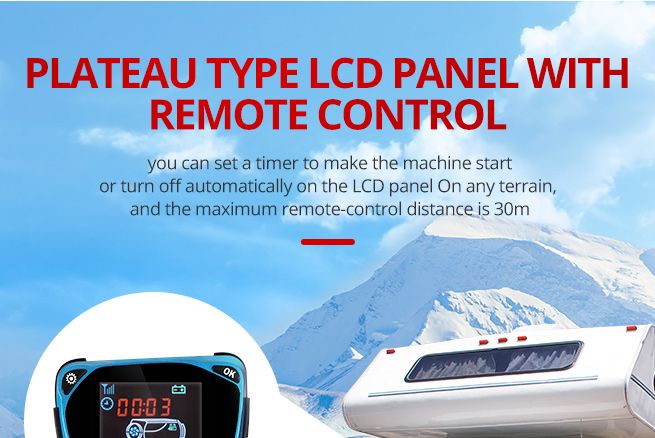 12V 8kW Diesel Air Heater Portable Parking Heater Remote Control LCD Panel Black & Grey