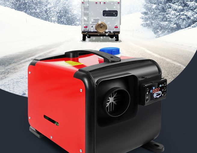All-in-One 12V 8KW Diesel Air Heater Parking Car Truck Caravan LCD Remote Black & Red