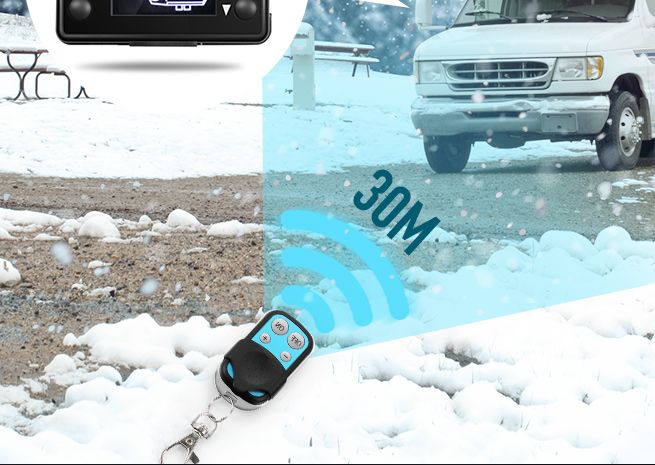 All-in-One 12V 8KW Diesel Air Heater Parking Car Truck Caravan LCD Remote Black & Red