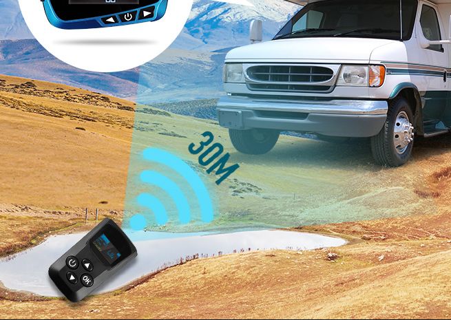 All-in-One 12V 8KW Diesel Air Heater Parking Car Truck Caravan LCD Remote Black & Orange