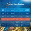Aquarium Light Fish Tank Led Lighting Lamp White Blue for 75-95cm Fish Tank