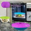 Elegant Live Set of 5 Heat Resistant Microwave Cover - Various Sizes Silicone lids for Bowls, Plate, Pots, Pans - StoveTop, Oven, Fridge and Freezer Safe.