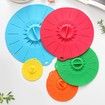 Elegant Live Set of 5 Heat Resistant Microwave Cover - Various Sizes Silicone lids for Bowls, Plate, Pots, Pans - StoveTop, Oven, Fridge and Freezer Safe.