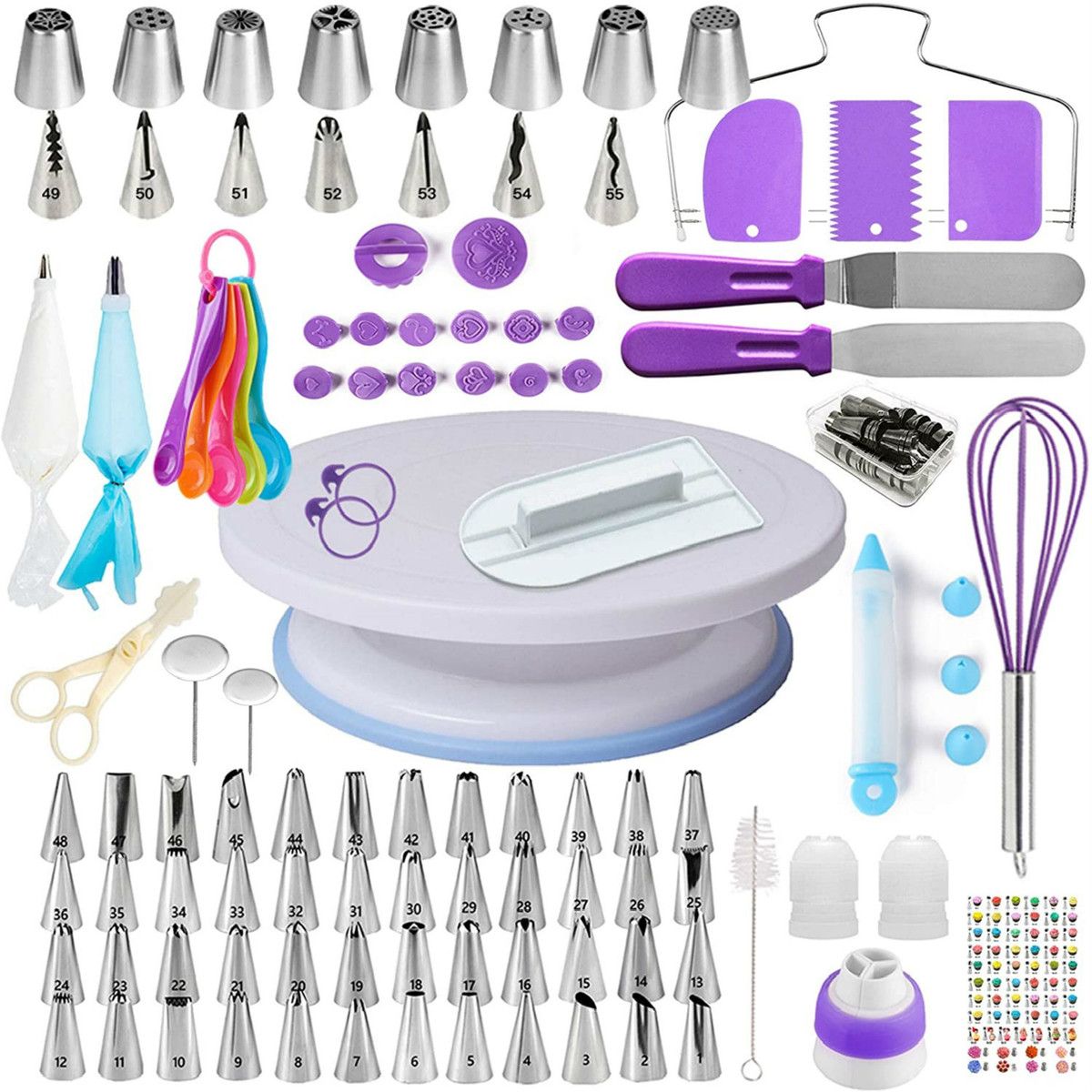 Cake Decorating Tools Kit, Baking Supplies for Beginners, Baking Pastry Tools, 137 PCS