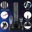 Electric Wine Opener Set, Automatic Wine Bottle Corkscrew Openers, Wine Pourer with Vacuum Wine Stoppers and Foil Cutter