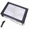 3X LED Magnifier Hands Free Full Page Desktop Large 12 LED Lighted Reading Foldable Portable Elderly Kids Craft Hobby