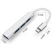 TYPE C to USB Hub, 4 Port USB C Splitter, USBC to USB Hub for MacBook and Cellphone, Compatible with MacBook Pro 2020/2019, iPad Pro 2020, XPS, Surface, Galaxy S9/S8, Huawei MateBook and More