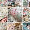 Cotton Craft Fabric Bundle Patchwork Quilting Squares 56pcs 25cm DIY Sewing Scrapbooking Dot Pattern Craft